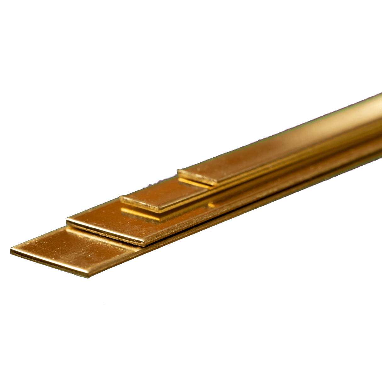 K&S Engineering Bendable Soft-Annealed Brass Strip -- Two 0.32 x 1/4" & One 1/4" - KNS5078