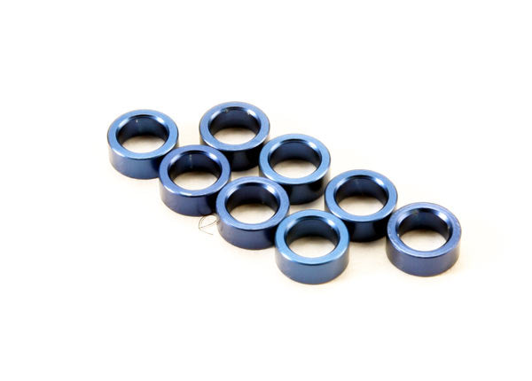 Traxxas 5133A Spacer, Pushrod (aluminum, - Blue) (use with 5318 or 5318X Pushrod and 5358 progressive 2 rockers) (8) - TRA5133A