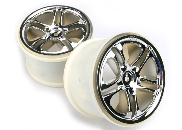Traxxas 5172X Wheels , SS (Split-Spoke) 3.8' (chrome) (2) (fits Revo / T-Maxx / E-Maxx with 6mm Axle and 14mm Hex) - TRA5172X