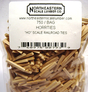 Northeastern Scale Lumber Scale Railroad Ties pkg(750) - 521-793
