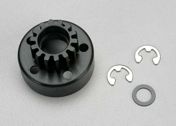 Traxxas 5214 Clutch bell (14-tooth)/5x8x0.5mm fiber washer (2)/ 5mm e-clip (requires 5x10x4mm ball bearings part #4609) (1.0 metric pitch) - TRA5214