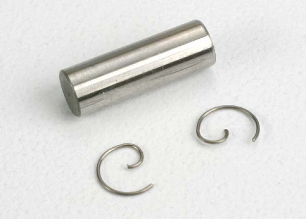 Traxxas 5231 Wrist pin/ wrist pin clips (2) (TRX 2.5, 2.5R) - TRA5231