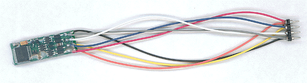 NCE Decoders -- N14SRP - Generic, Thin, 1-Amp 4-Function w/8-Pin NMRA Plug - NCE 5240132