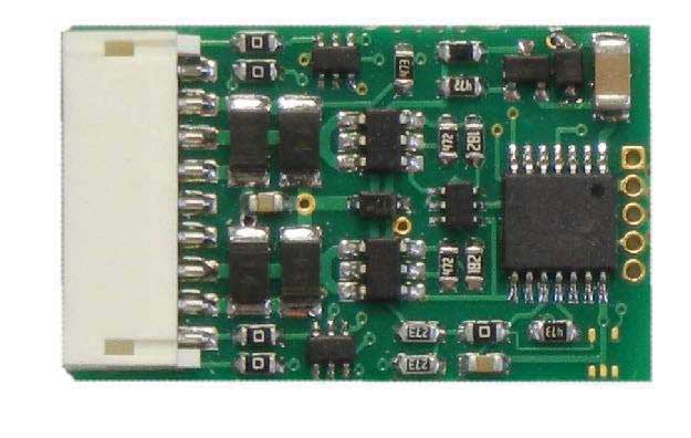 NCE D13J 4-Function DCC Control Decoder w/9-Pin DCC Plug -- 10-Pack: 1.03 x .63 x .185" 26 x 16.5 x 4.7mm - NCE 5240176