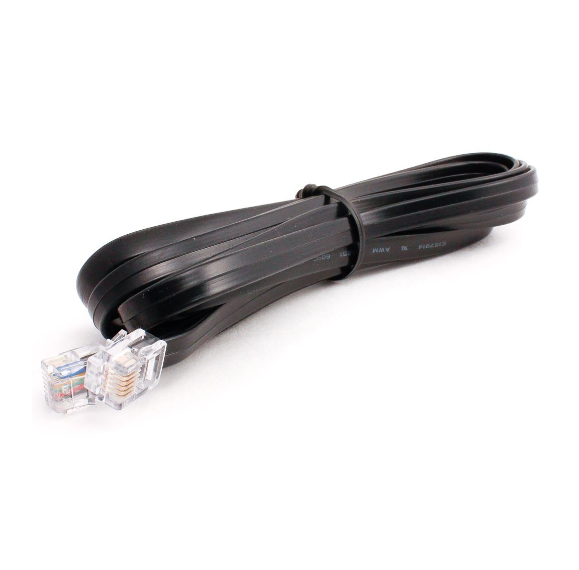 NCE 6-Wire Straight Cab Bus Cable -- RJ12-7 - 7' RJ12 Cable For UTP/DIN Panel Wiring - NCE 5240213