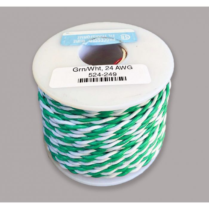NCE Hook-Up Wire -- Green/White 100' 30.5m - NCE 5240249