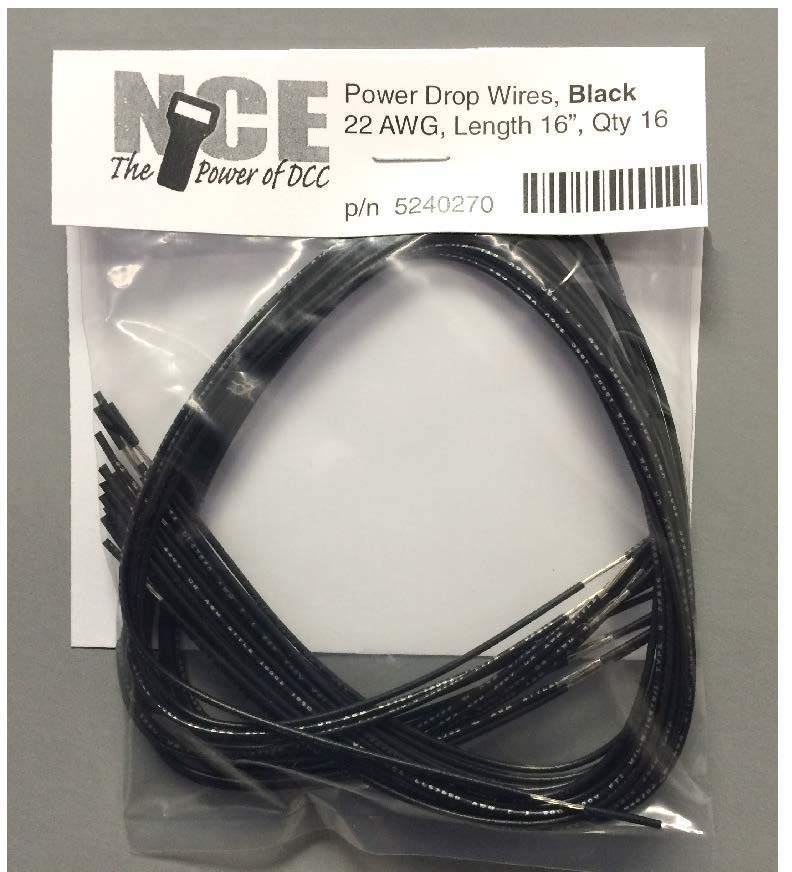 NCE Power Drop 22AWG Wire Feeders -- Red 16" 40.6cm pkg(16) - NCE 5240270