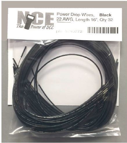 NCE Power Drop 22AWG Wire Feeders -- Red 16" 40.6cm pkg(32) - NCE 5240272