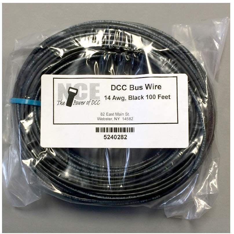 NCE DCC Main Bus 14AWG Wire -- Black 100' 30.5m - NCE 5240282