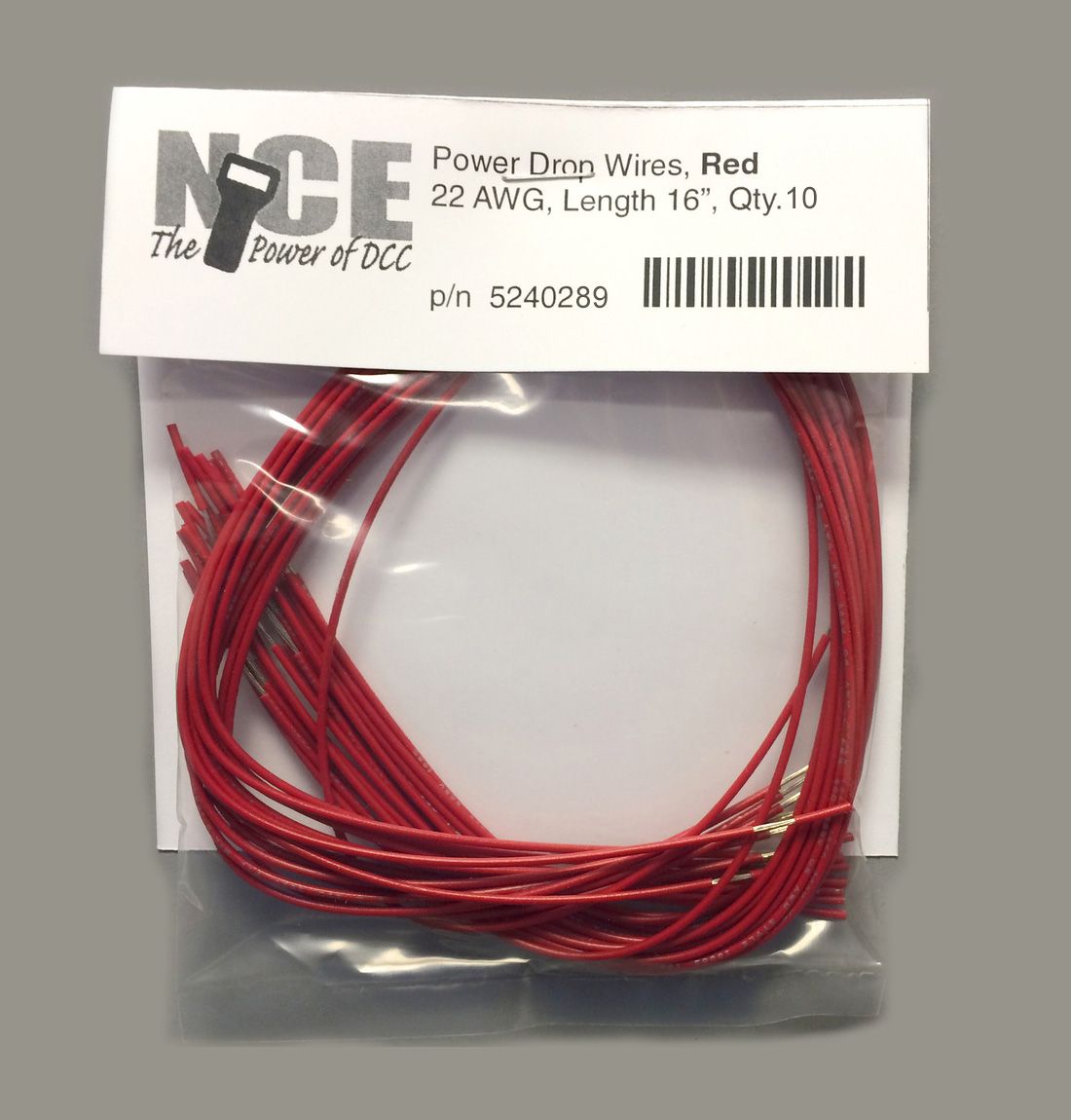 NCE Power Drop 22AWG Wire Feeders -- Black 16" 40.6cm pkg(10) - NCE 5240289