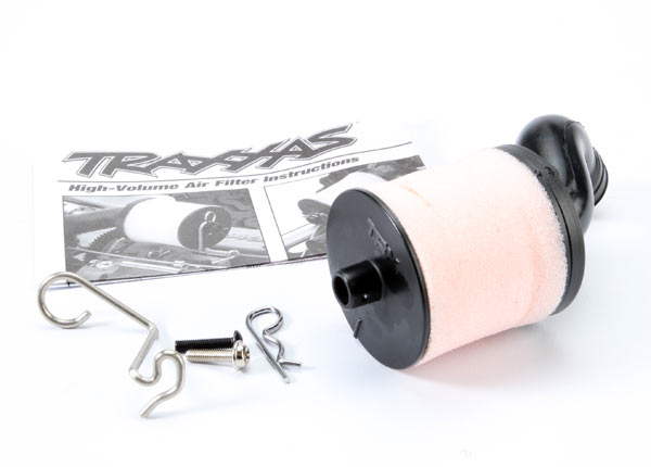 Traxxas 5267 Air filter Body (high-volume)/ filter support/ cap/ foam filter, pre-filter/ T-Maxx filter base (angled)/ wire Mount/ Hardware (1 each) (Fits Maxx trucks) (TRX 2.5, 2.5R, 3.3) - TRA5267