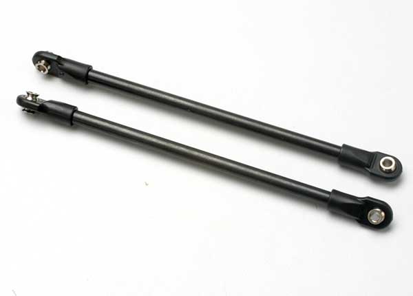 Traxxas 5319 Push rod (steel) (assembled with rod ends) (2) (black) (use with #5359 progressive 3 rockers) - TRA5319