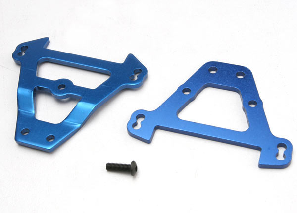 Traxxas 5323 Bulkhead tie bars , Front & Rear (blue-anodized aluminum) - TRA5323