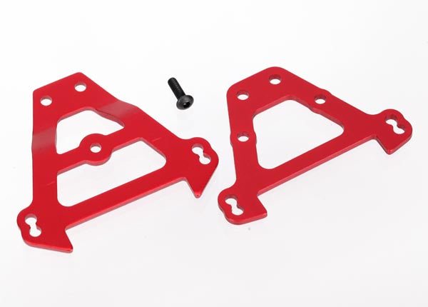Traxxas 5323R Bulkhead tie bars , Front & Rear (red-anodized aluminum) - TRA5323R