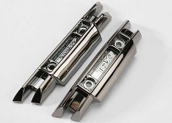 Traxxas 5335X Bumpers, Front and Rear (black chrome) - TRA5335X