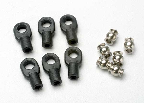 Traxxas 5349 Rod ends, small, with hollow balls (6) (for Revo Steering Linkage) - TRA5349