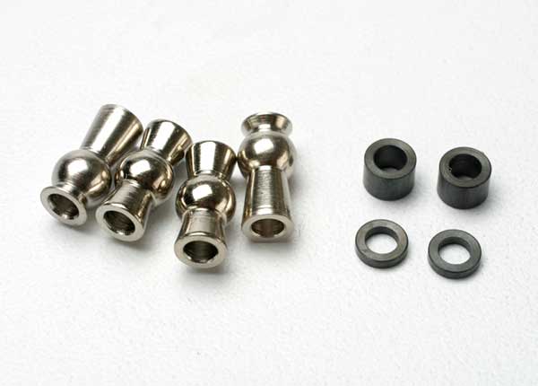 Traxxas 5355 Hollow ball , tall centered (2) / tall offset hollow ball (2) / bump steer adjustment shims; 3.5mm (2) , 1.17mm (2) - TRA5355