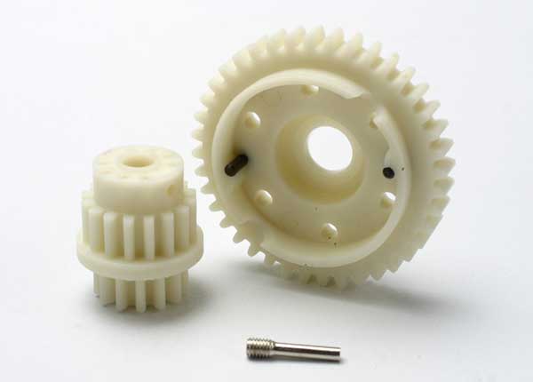 Traxxas 5383 Gear Set, 2-speed close ratio (2nd speed gear 40T, 13T-16T input gears, Hardware) - TRA5383
