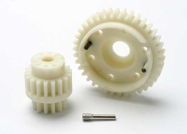 Traxxas 5384 Gear Set , 2-speed wide ratio (2nd speed gear 38T , 13T-18T input gears , Hardware) - TRA5384