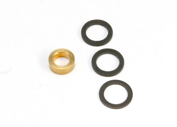 Traxxas 5426 Washer , 7x10x1.0 (2) , 7x10x0.5 (1) black steel (shims for flyWheel spacing) , washer , 5x8.2.8 brass (1) (shim for clutch bell spacing) for Revo Big Block Kit - TRA5426