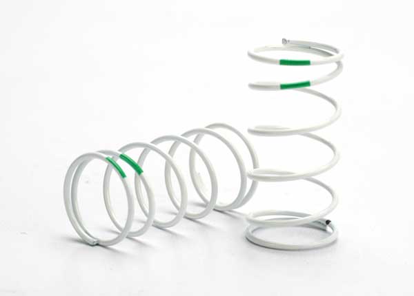 Traxxas 5430 Spring, shock (white) (GTR) (std. Front) (1.1 Rate green) (1 pair) - TRA5430