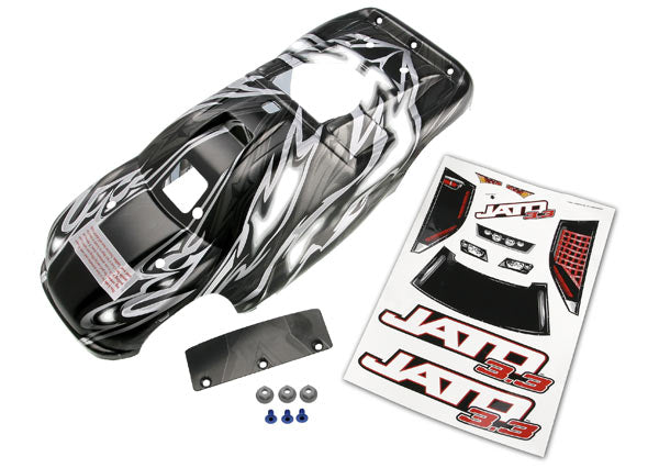 Traxxas 5511R Body , Jato 3.3 , ProGraphix (replacement for the painted Body) Graphics are painted , requires paint & final color application. - TRA5511R