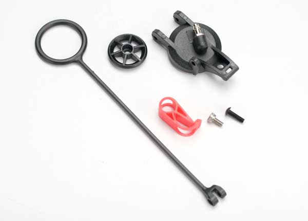 Traxxas 5547 Pull ring (1)/ fuel tank cap (1)/ engine shut-off Clamp (1)/ 3x10 BCS (1) - TRA5547