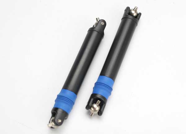 Traxxas 5550 Half shaft set, left or right (internal splined half shaft/ external splined half shaft/ rubber boot/ metal U-joints) (assembled with glued boot) (2 assemblies) - TRA5550