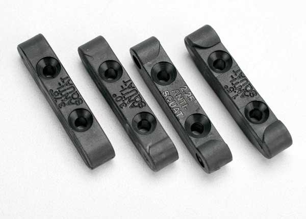 Traxxas 5559 Mounts, suspension pin (Rear anti-squat blocks) (1.5, 2.25, 3.0 & 3.75 degree) (1 each) - TRA5559