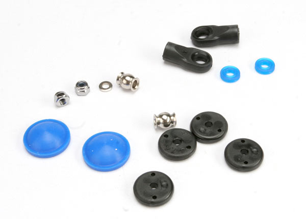 Traxxas 5562 Rebuild kit, GTR composite shocks (x-rings, bladders, all pistons, piston nuts, shock rod ends) renews 2 shocks - TRA5562
