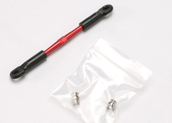 Traxxas 5594 Turnbuckle, aluminum (red-anodized), camber link, 58mm (1) (assembled with rod ends and hollow balls) (see part 5539X for Complete set of Jato aluminum turnbuckles) - TRA5594