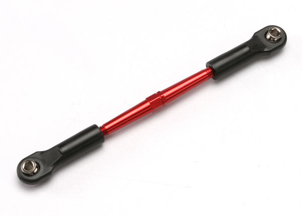 Traxxas 5595 Turnbuckle, aluminum (red-anodized), Front toe link, 61mm (1) (assembled with rod ends and hollow balls) (see part 5539X for Complete set of Jato aluminum turnbuckles) - TRA5595