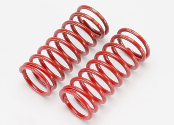 Traxxas 5649 Spring, shock (red) (long) (GTR) (5.4 Rate double orange stripe) (1 pair) - TRA5649