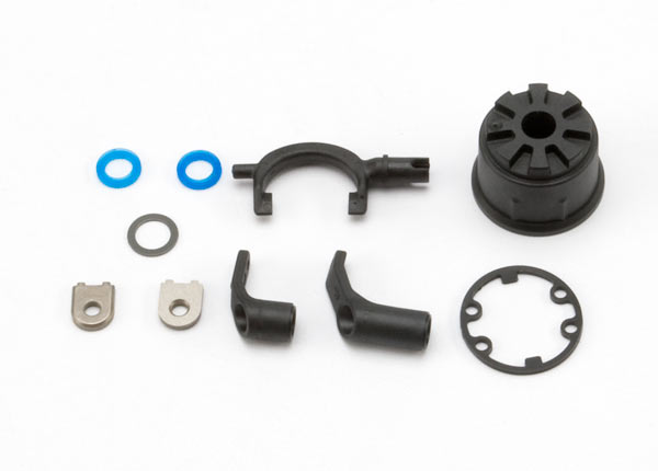 Traxxas 5681 Carrier , Differential (heavy duty) / Differential fork / Linkage arms (Front & Rear) / x-ring gaskets (2) / ring gear gasket / Bushings (2) / 6.5x10x0.5 TW - TRA5681
