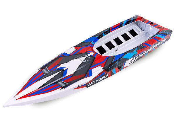 Traxxas 5737R Hull, Spartan, - Red Graphics (fully assembled)