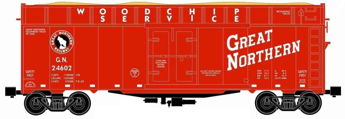 Ready Made Trains O Woodchip Car Great Northern (GN)
