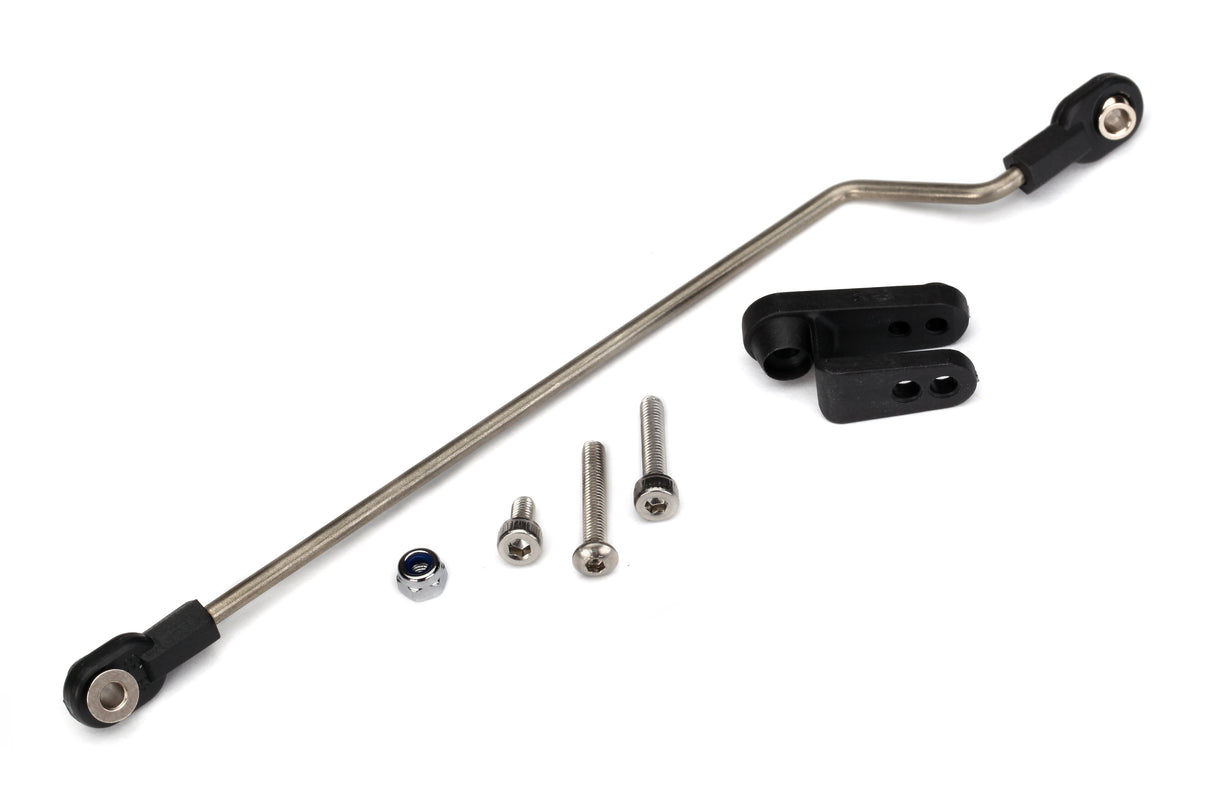 Traxxas 5781 Rudder Pushrod, assembled/ Servo Horn/ 3x18mm BCS (stainless) (1)/ 3x15mm CS (stainless) (1)/ 3x6mm CS (stainless) (1)/ NL 3.0 (1) - TRA5781