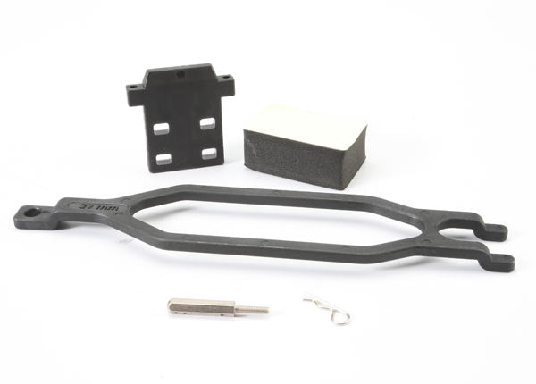 Traxxas 5827X Hold down, battery/ hold down retainer/ battery post/ foam spacer/ angled Body clip (allows for installation of taller, multi-cell batteries) - TRA5827X