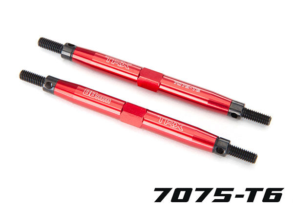 Traxxas 5939R Toe links, Slayer Pro 4X4 (TUBES 7075-T6 aluminum, - Red) (88mm, fits Front or Rear) (2)/ rod ends, Rear (4)/ rod ends, Front (4)/ wrench (1) - TRA5939R
