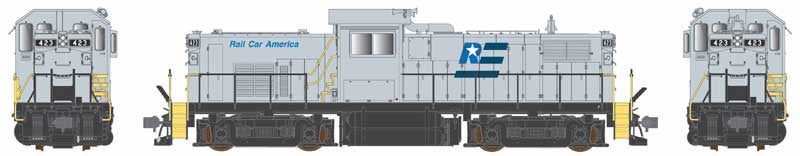 Bowser English HO Alco C415 - Standard DC -- Rail Car America #423 (gray, blue)
