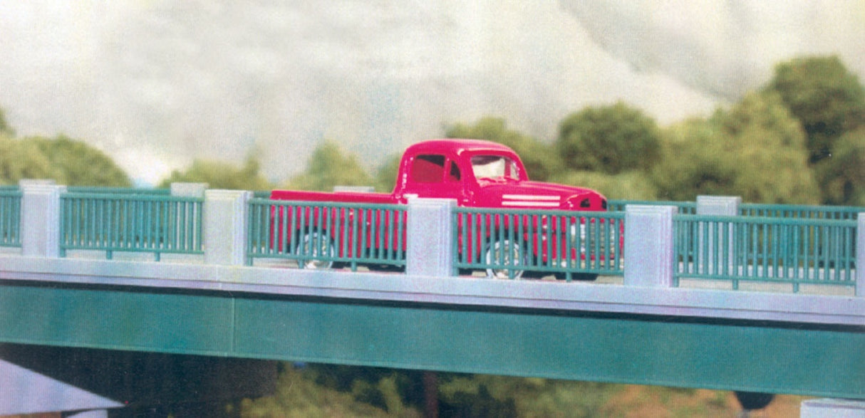 Rix products HO Wrought Iron/Concrete Railings pkg(4) -- 50' - 628-124