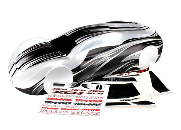 Traxxas 6412 Body, XO-1, ProGraphix (Graphics are printed, requires paint & final color application) / wing / wing uprights (2) / Washers (2) / decals - TRA6412