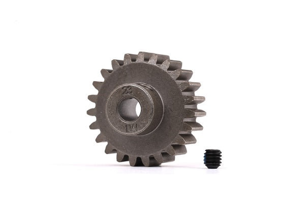 Traxxas 6481X Gear, 23-T pinion (1.0 metric pitch) (fits 5mm shaft)/ set screw (for use only with steel spur gears) - TRA6481X
