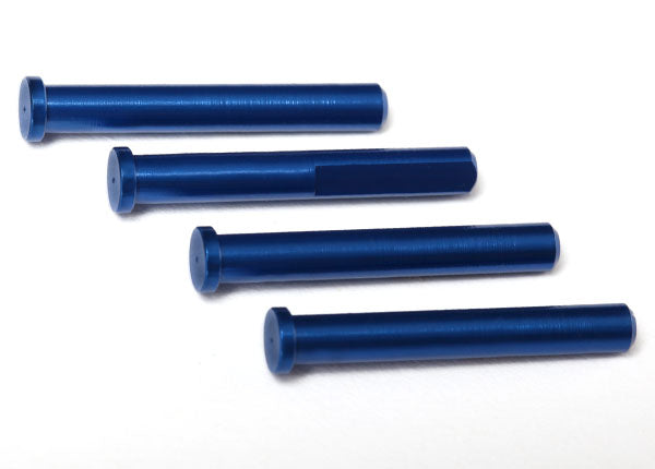 Traxxas 6633X Main shaft , 7075-T6 aluminum , - Blue-anodized (4) / 1.6x5mm BCS (4) - TRA6633X