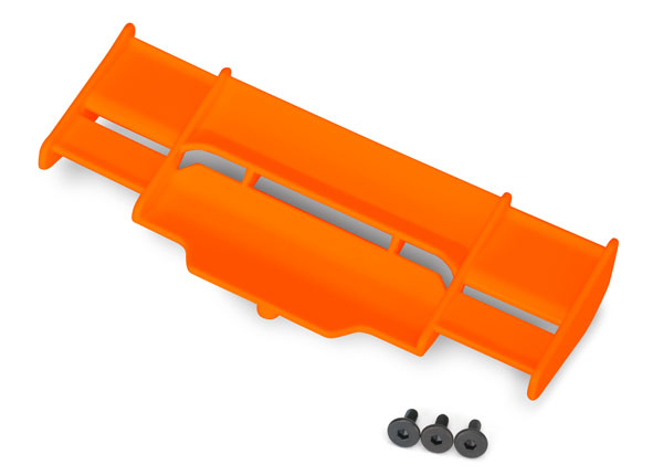 Traxxas 6721T Wing, Rustler 4X4 (orange)/ 3x8 FCS (3) - TRA6721T