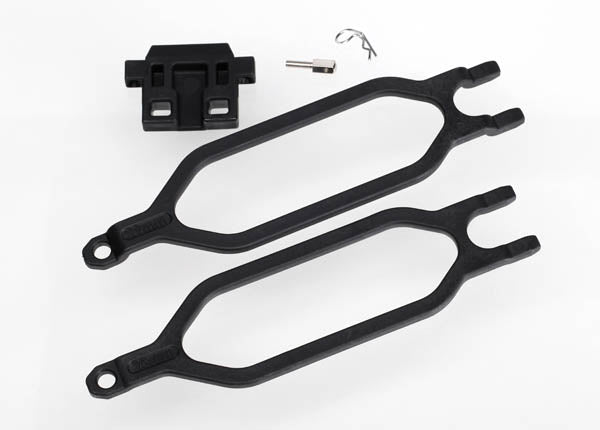 Traxxas 6727 Hold down, battery (2)/ hold down retainer/ battery post/ angled Body clip - TRA6727