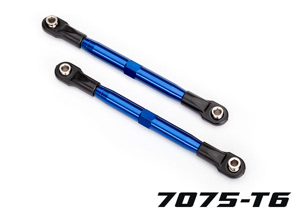 Traxxas 6742X Toe links (TUBES - Blue-anodized , 7075-T6 aluminum , stronger than titanium) (87mm) (2) / rod ends (4) / aluminum wrench (1) - TRA6742X