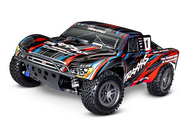 Traxxas 68154-4 Slash 4X4 Brushless: 1/10 Scale 4WD Electric Short Course Truck with TQ 2.4GHz Radio System - Red (Free LiPo Battery (2827X) and Charger (2920))