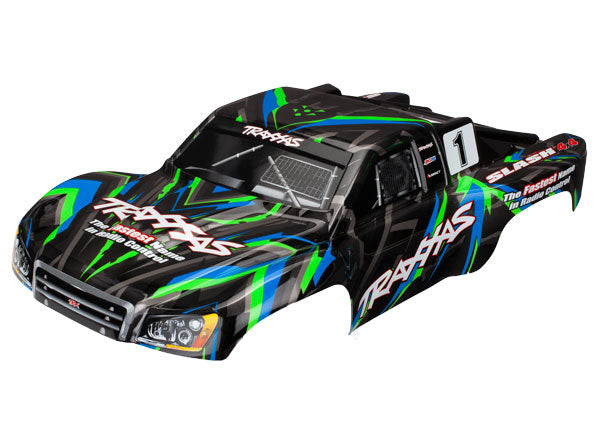 Traxxas 6816G Body , Slash 4X4 , Green (painted , decals applied) - TRA6816G