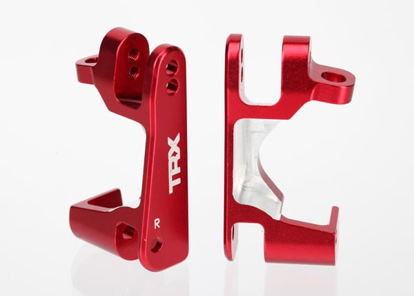 Traxxas 6832R Caster blocks (c-hubs), 6061-T6 aluminum (red-anodized), left & right - TRA6832R